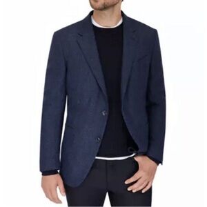 Ermenegildo Zegna EU 54/ US 44 Long Navy Blue Wool Sport Coat 🇮🇹 Made in Italy